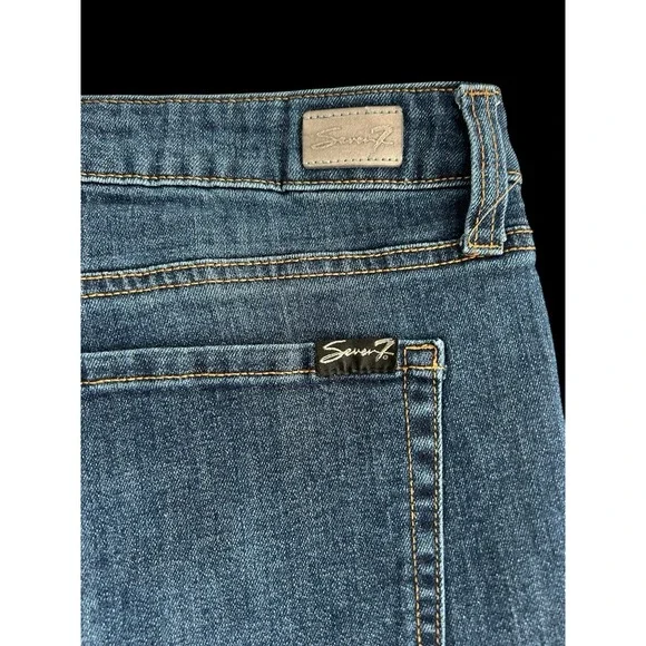 Seven7 Jean Shorts Size 14 Womens Weekend Short Mid Rise Blue Denim  Stretch‎ L - Picture 6 of 10
